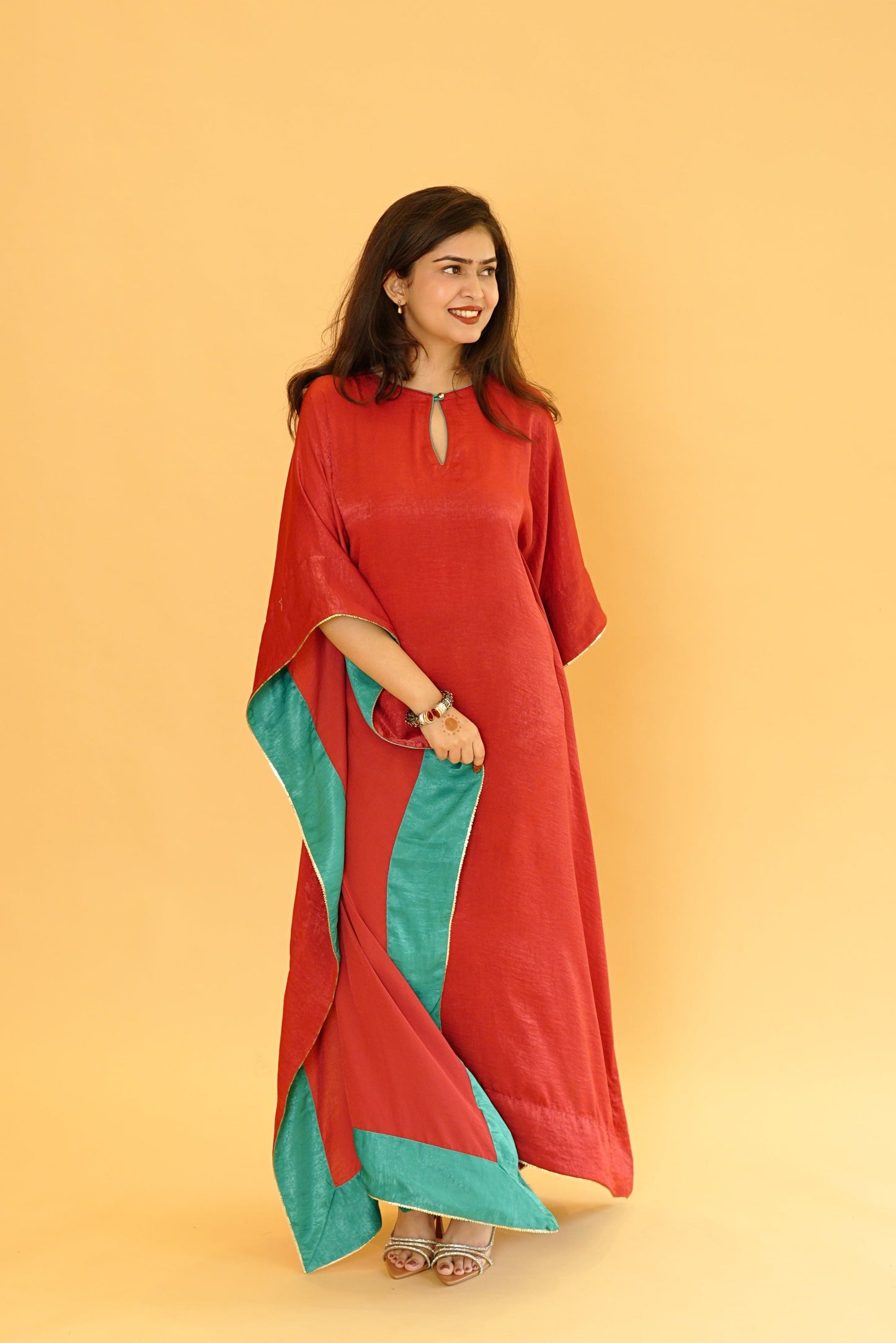 Noor Kaftan Set - Red