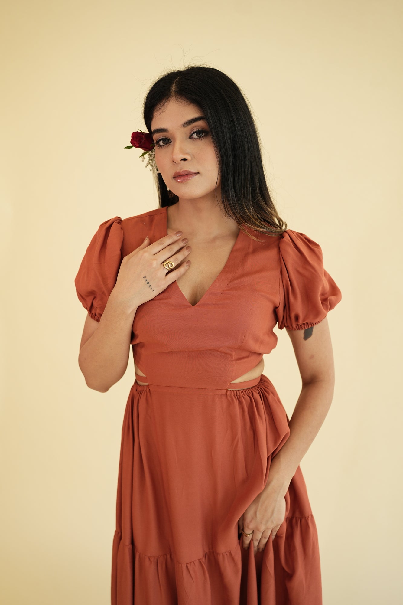 Ava Dress- Rust