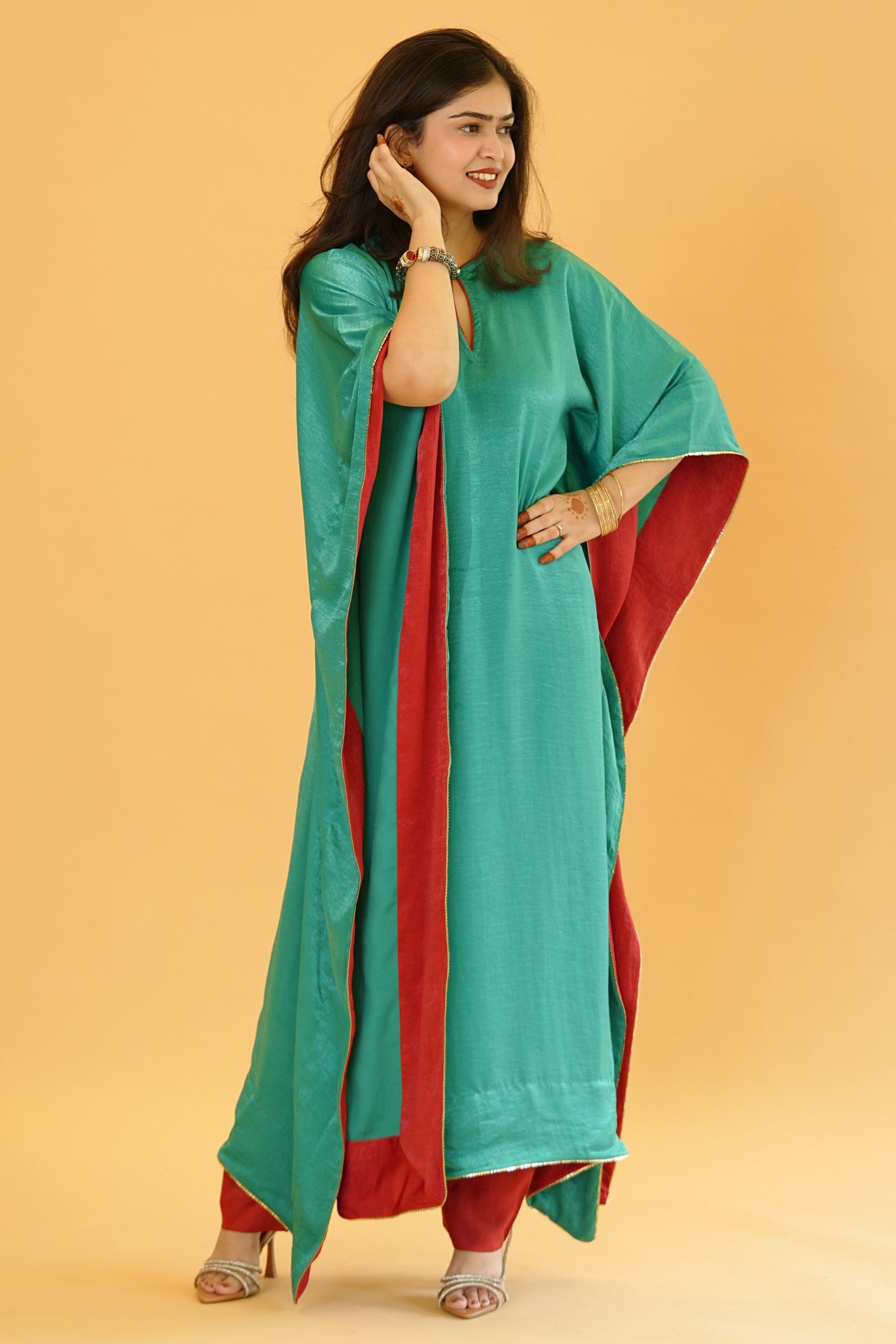 Noor Kaftan Set - Green