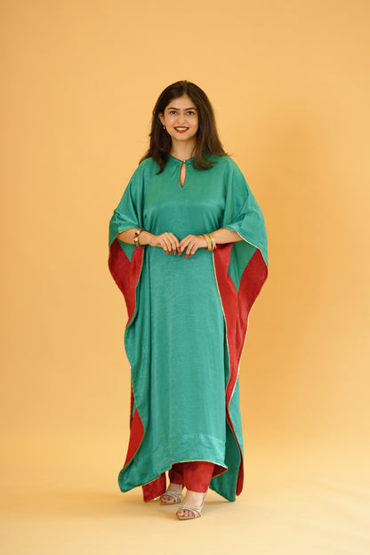 Noor Kaftan Set - Green