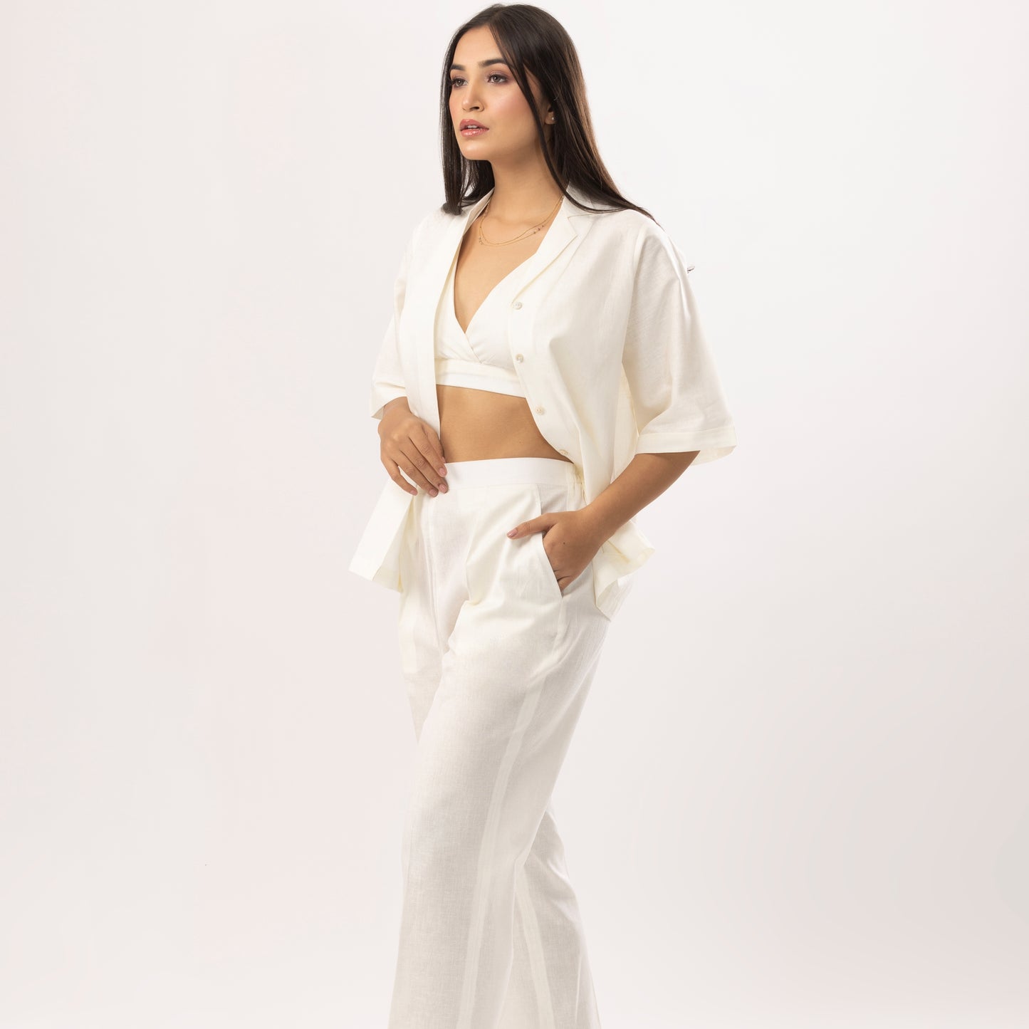 Venus Linen Pants in Off-White