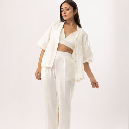 Venus Linen Pants in Off-White