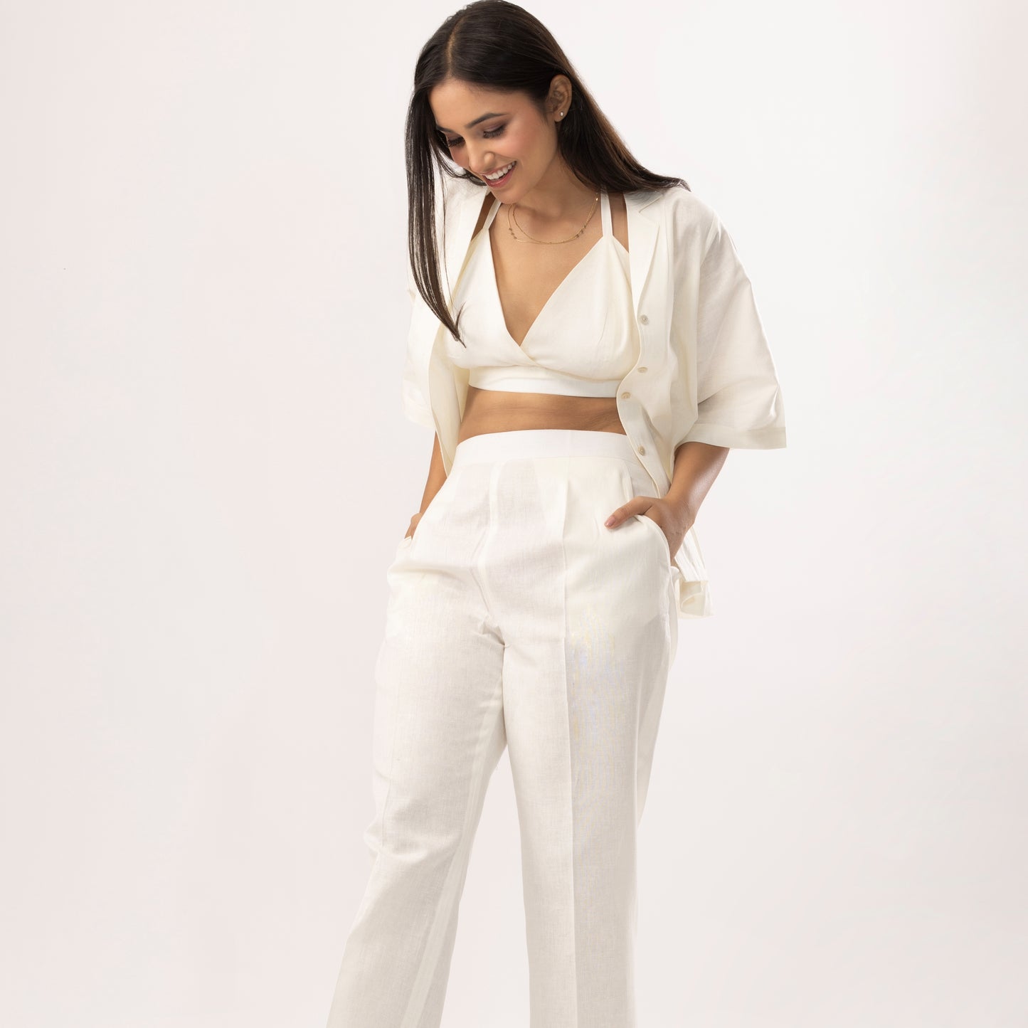 Venus Linen Pants in Off-White