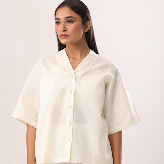 Venus Linen Shirt in Off-White