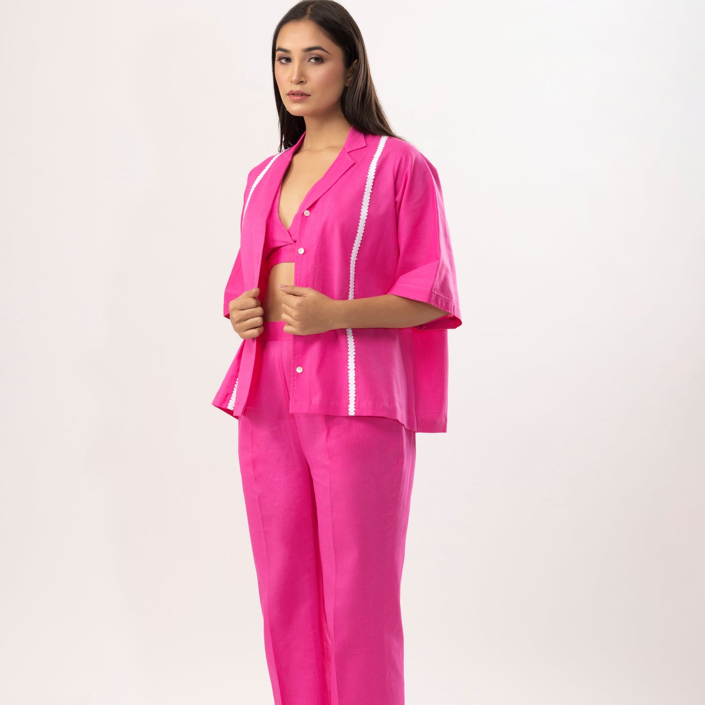 Venus Linen Set in Pink